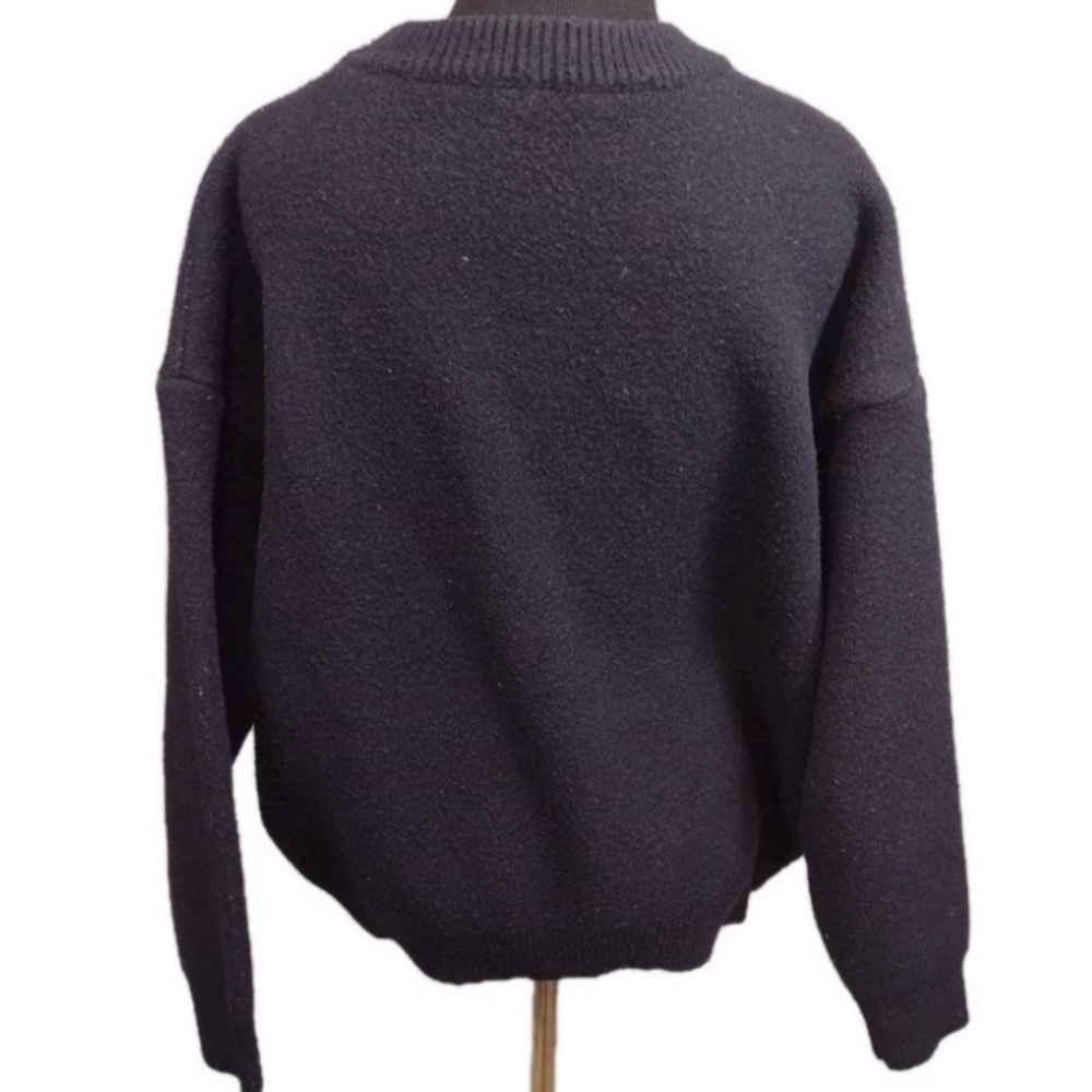 Aelfric Eden Black Sweater with WOW Goose Duck Design Print L - Picture 4 of 5